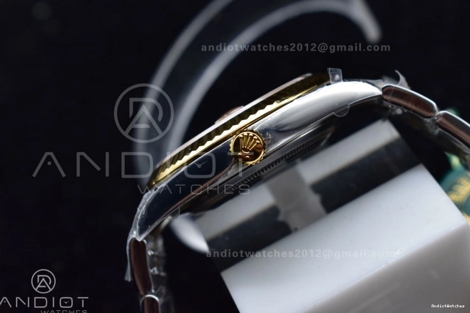 White 1:1 904L YG Dial DateJust 41 599 on VS ModernLook VSF Oyster 126333 SS Best Edition Bracelet 0405